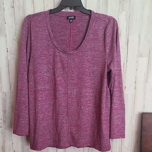 Jones New York Women's Berry Long Sleeve Tee